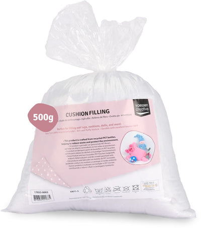 Vaessen creative Kissenfüllung – Füllung für Kuscheltiere – Füllmaterial Polyester – 500 g