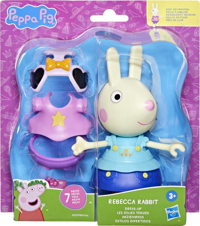 Hasbro Peppa Wutz Spielzeug Kelly Rabbit, 15 cm große Ankleidefigur mit 6 modischen Accessoires, Kleinkindspielzeug, ab 3 Jahren