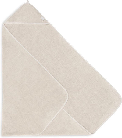 Jollein - Badeumhang Frottee 100x100cm - Babyhandtuch mit Badeumhang, Schal, Badeponcho - Nougat