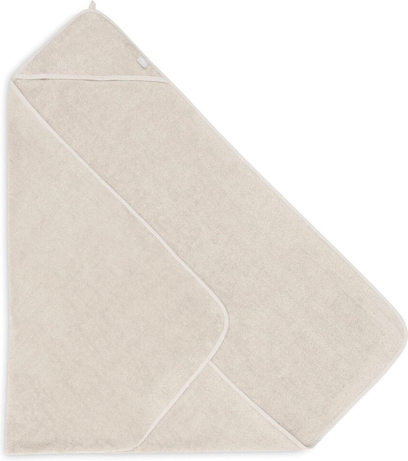 Jollein - Badeumhang Frottee 100x100cm - Babyhandtuch mit Badeumhang, Schal, Badeponcho - Nougat
