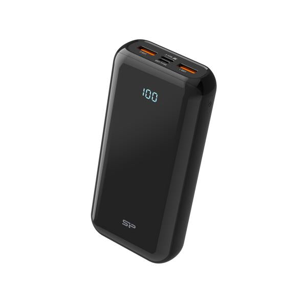 Silicon Power Silicon SP20KMAPBKQS280K QS28 Powerbank, 20000 mAh, Lithiumpolymer, 2x USB Typ-A, Schwarz