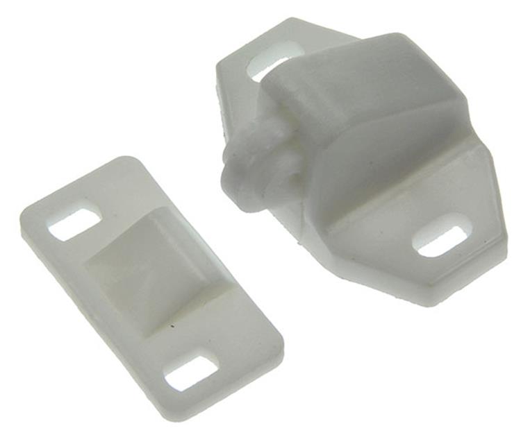 Mack 1015811 – 2 Roll-Schnappschlösser aus weißem Kunststoff | 10 Stück