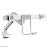 Neomounts Neomounts DS75-450WH2 Vollbewegungsbildschirm-Schreibtischhalterung, 2 Bildschirme, Topfix Clamp Grommet