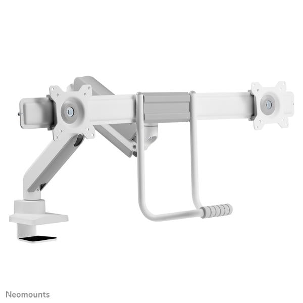 Neomounts Neomounts DS75-450WH2 Vollbewegungsbildschirm-Schreibtischhalterung, 2 Bildschirme, Topfix Clamp Grommet