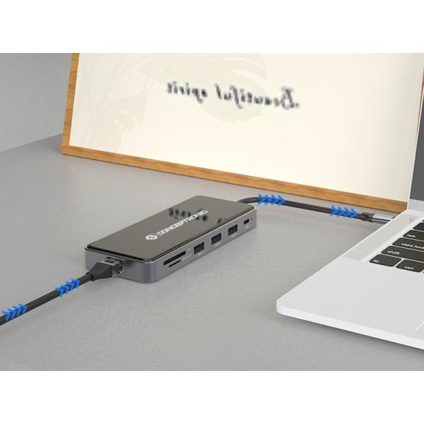 Concepttronic Concepttronic Donn15G 12-in-1-Dockingstation, USB 3.2 Gen 1, Typ-C, 100 W, HDMI, VGA, (MICRO) SD