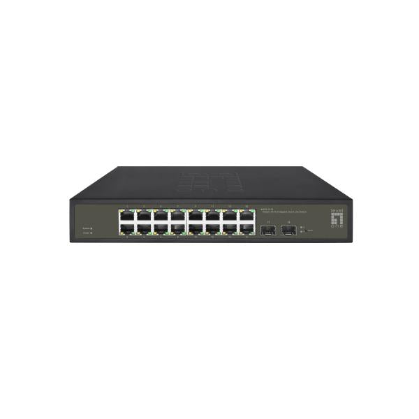 LevelOne LevelOne GES-2118 Hilbert 18-Port Lite Managed L2 Switch, 16x RJ45 Gigabit, 2x SFP, 1000 Mbit / s