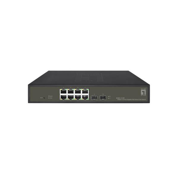 LevelOne LevelOne GES-2110p Hilbert 10-Port Gigabit Poe Lite Managed L2 Switch, 8x POE-Ausgänge, 2x SFP