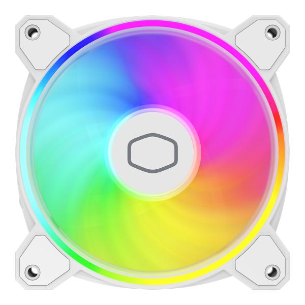 Cooler Master Cooler MFL-B2DW-21NP2-R2 Masterfan MF120 Halo2 White Edition, 120 mm, 27 dB, 51,88 CFM, Weiß
