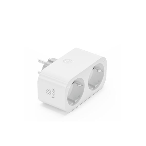 WOX WOX R6153 Smart Double Plug mit Energiemeter und Erdungsboden