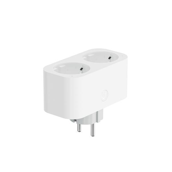 WOX WOX R6153 Smart Double Plug mit Energiemeter und Erdungsboden
