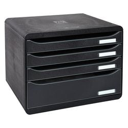 Kommode Exacompta Big Box Plus aus schwarzem Kunststoff