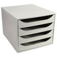 Kommode Exacompta Ecobox hellgrau, Kunststoff