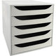 Kommode Exacompta Ecobox hellgrau, Kunststoff