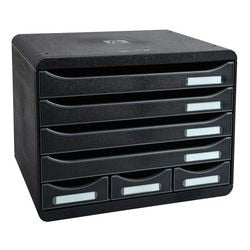 Kommode Exacompta Store-Box Mini aus schwarzem Kunststoff