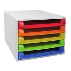 Kommode Exacompta, sortierte Box aus Kunststoff