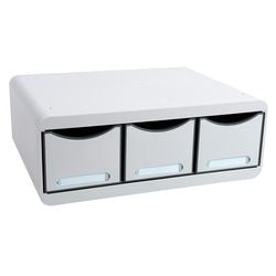 Kommode Exacompta Toolbox Maxi hellgrauer Kunststoff