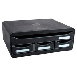 Schubladenschrank Exacompta Toolbox Mini aus schwarzem Kunststoff
