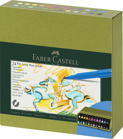 Faber-Castell Zeichenstift – Pitt Artist Pen – Pinsel – Studiobox 24-teilig – FC-167191