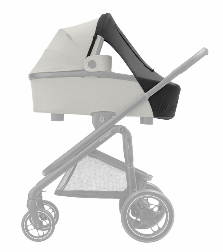Maxi-Cosi-Sonnenschutz, kompatibel mit Babywannen, Kinderwagen und Babyschalen, UPF 50+ Schutz, mit Guckfenster, schützt das Baby vor der Sonne, vielseitig einsetzbar, schwarz