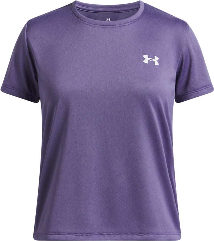 Under Armour ua tech ssc-ppl Mädchen-Sportshirt – Purple Luxury – Weiß