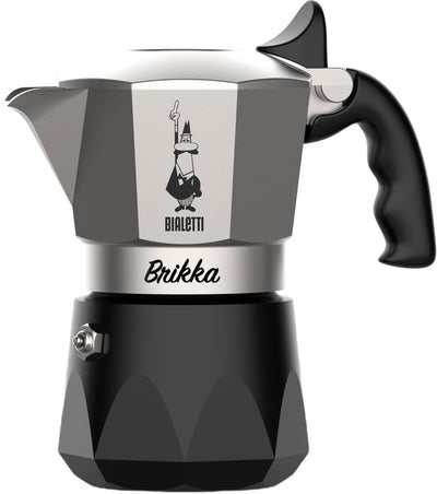 Bialetti Brikka Revolution 2 Tassen – Espressokanne mit Crema – Mokkakanne aus Aluminium – für authentischen italienischen Espresso