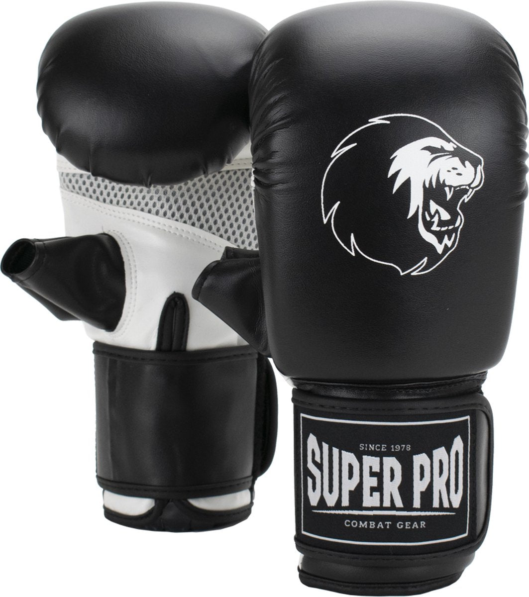 Super Pro Combat Gear Victor Boxsack-Handschuhe, Schwarz und Weiß, extra klein