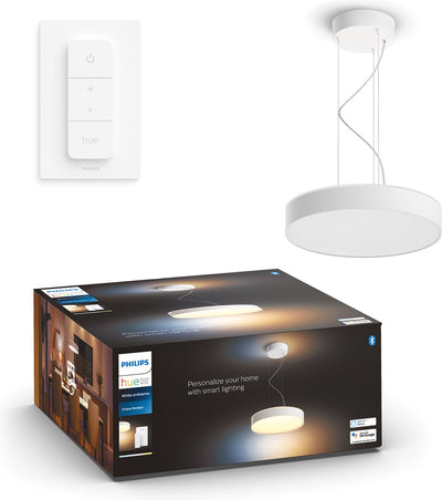 Philips Hue Enrave Hängelampe – warmes bis kaltweißes Licht – weiß – 1 Dimmschalter
