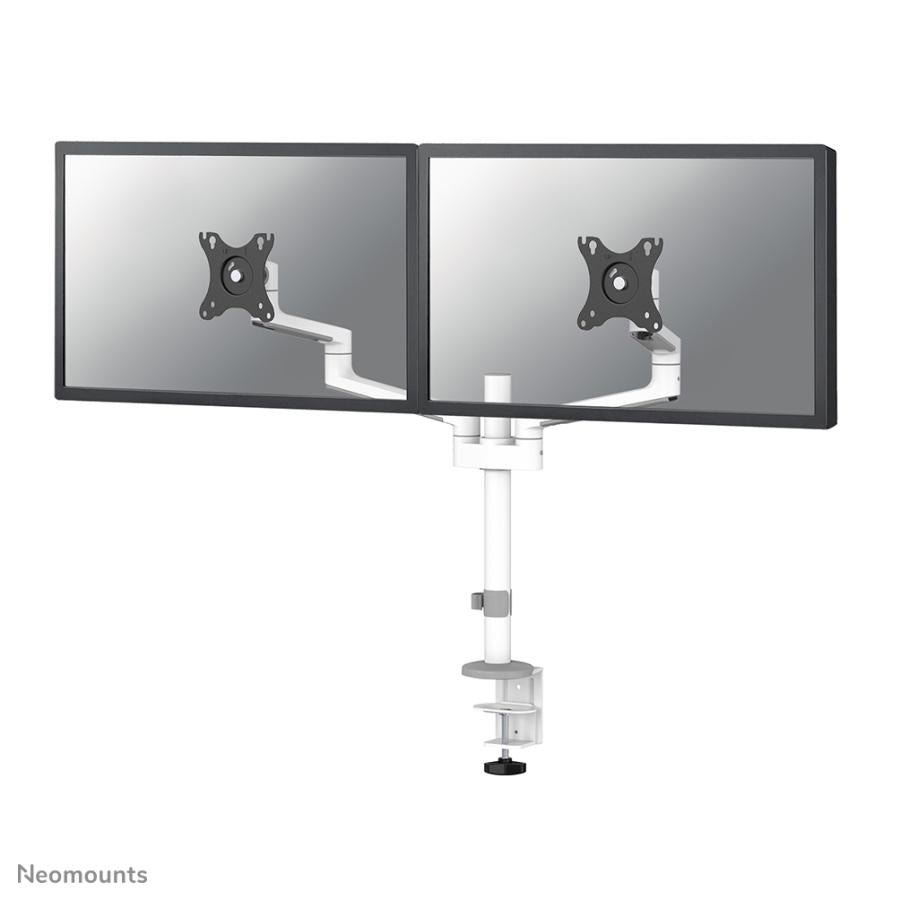 Neomounts DS60-425WH2 DESK-Mount, 2x 27 Zoll 8 kg, Neigung drehen drehen, 100x100 mm, weiß