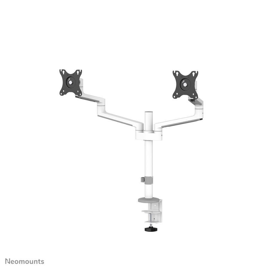 Neomounts DS60-425WH2 DESK-Mount, 2x 27 Zoll 8 kg, Neigung drehen drehen, 100x100 mm, weiß