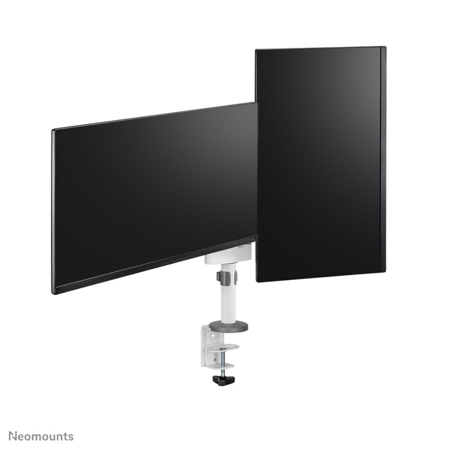 Neomounts DS60-425WH2 DESK-Mount, 2x 27 Zoll 8 kg, Neigung drehen drehen, 100x100 mm, weiß