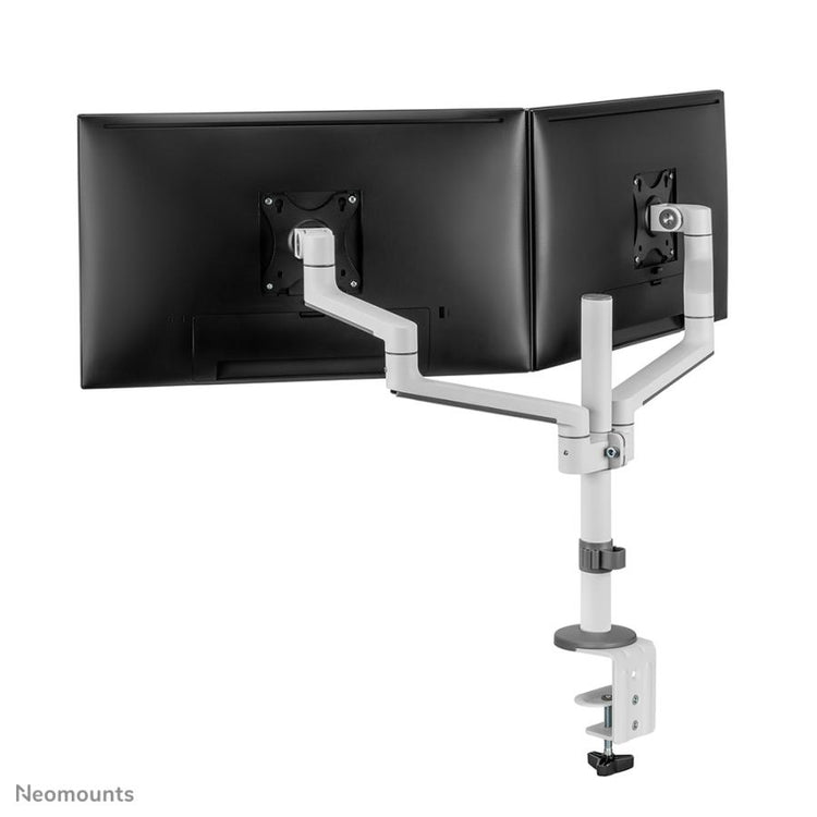 Neomounts DS60-425WH2 DESK-Mount, 2x 27 Zoll 8 kg, Neigung drehen drehen, 100x100 mm, weiß
