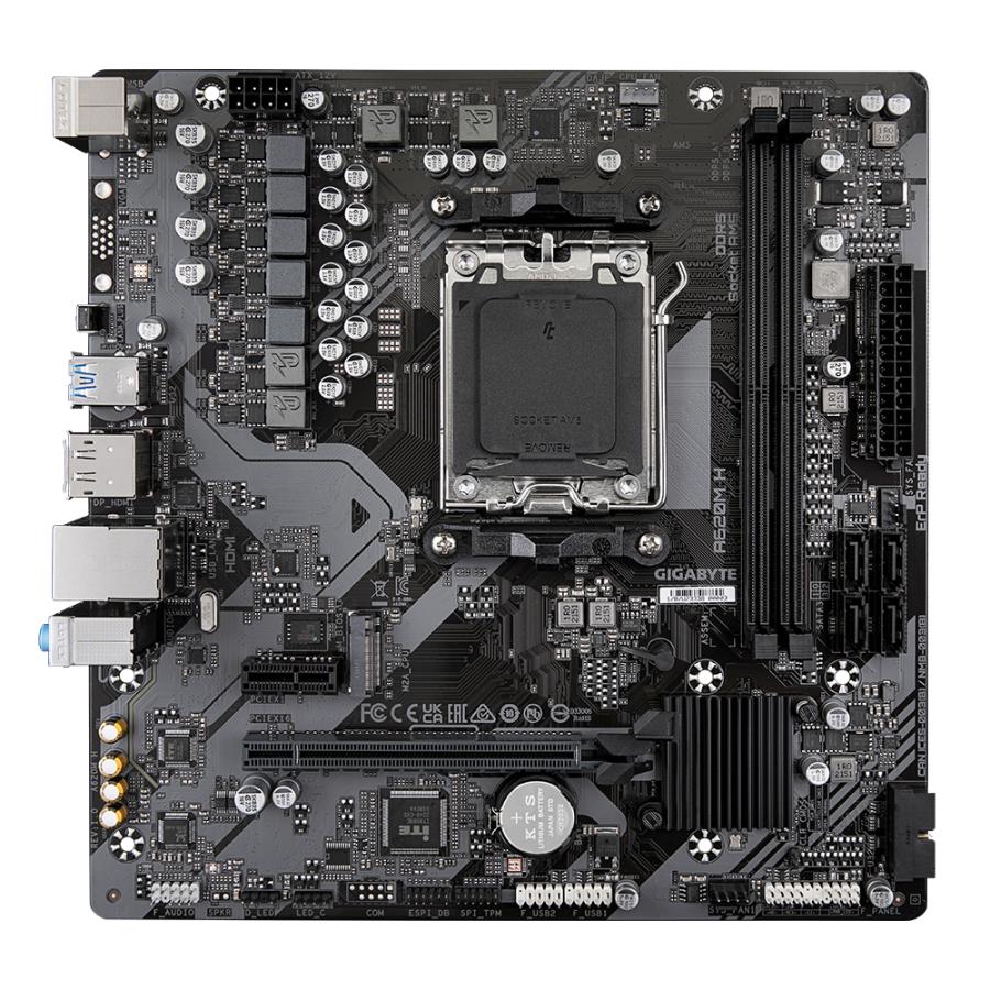 Gigabyte Gigabyte A620m H, MATX, AMD AM5, A620, DDR5, 96 GB, USB 3.2 Gen 1, M.2, Gbe Lan