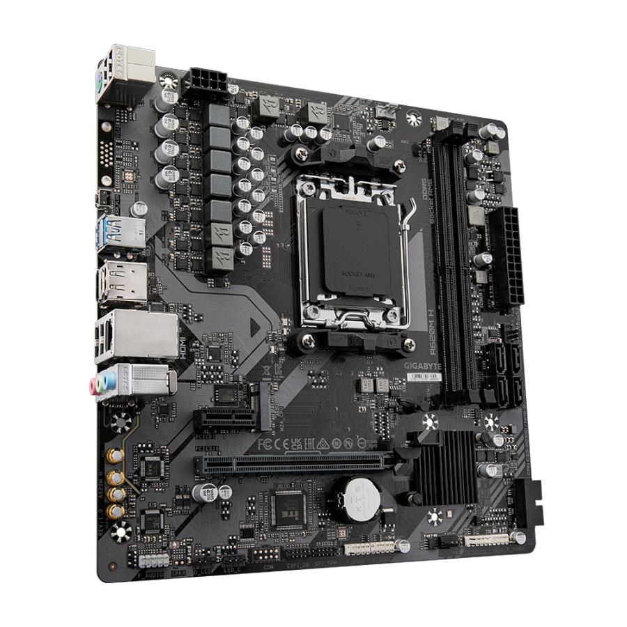 Gigabyte Gigabyte A620m H, MATX, AMD AM5, A620, DDR5, 96 GB, USB 3.2 Gen 1, M.2, Gbe Lan