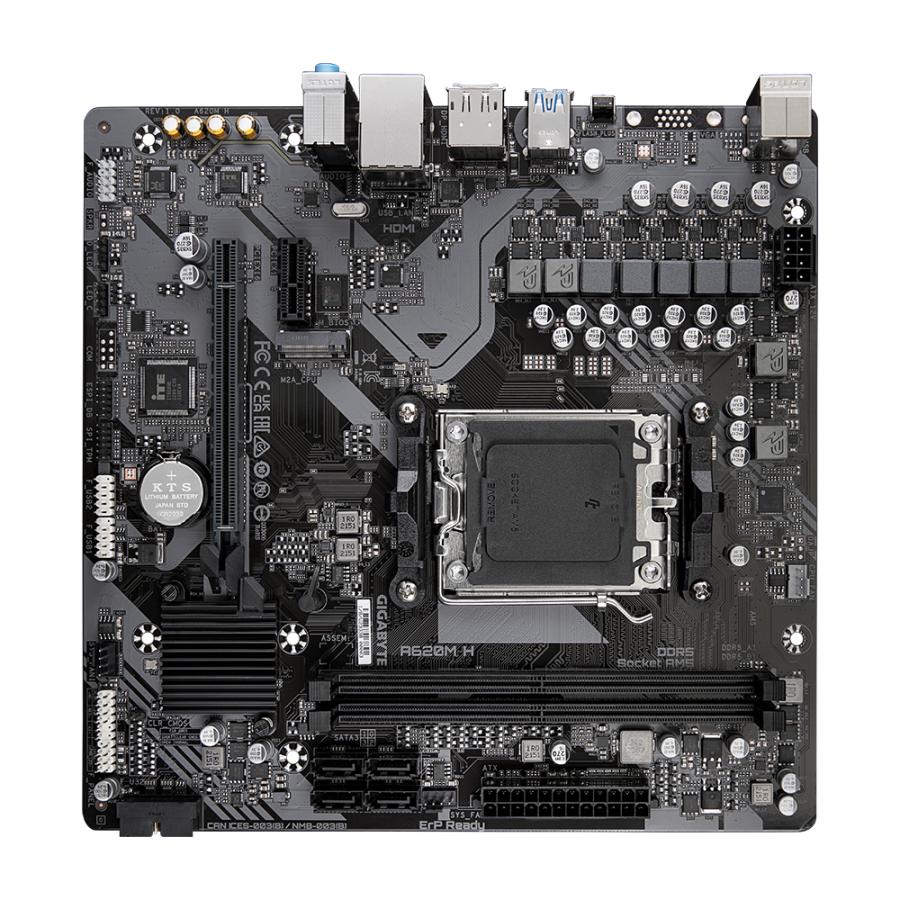 Gigabyte Gigabyte A620m H, MATX, AMD AM5, A620, DDR5, 96 GB, USB 3.2 Gen 1, M.2, Gbe Lan