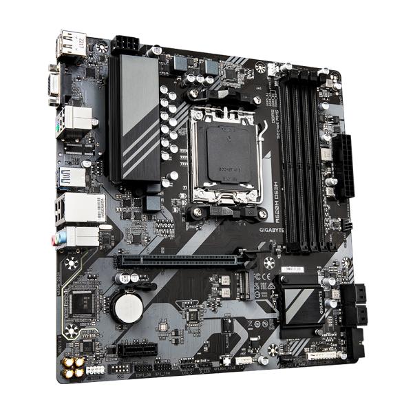 Gigabyte Gigabyte A620m DS3H (Rev. 1.0) AMD AM5, A620, DDR5-SDRAM, 192 GB, USB 3.2 Gen 1, M.2, Gbe Lan