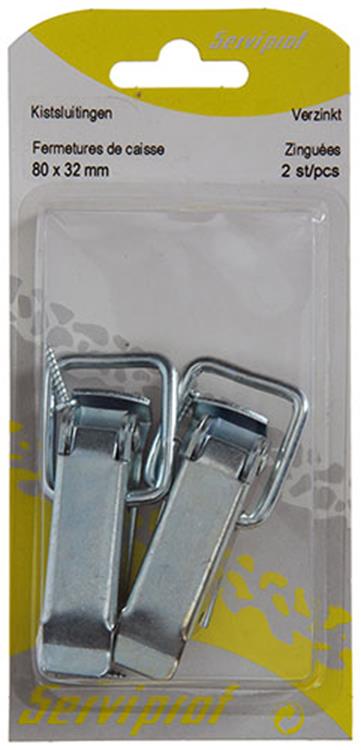 Mack 1013343 - 2 verzinkte Kastenschlösser 80x32mm | 5 Stück