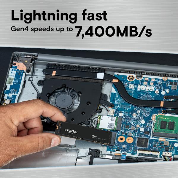 Entscheidender entscheidender CT500T500SSD8 T500 SSD, 500 GB, M.2 2280, PCIE 4.0 NVME, 7300 6800 MB S, NO HS