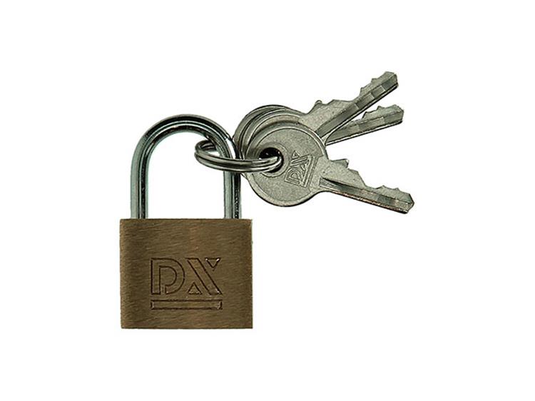 Mack 1014071 - Vorhängeschloss mit Zylinder Messing 20 mm | 10 Stück
