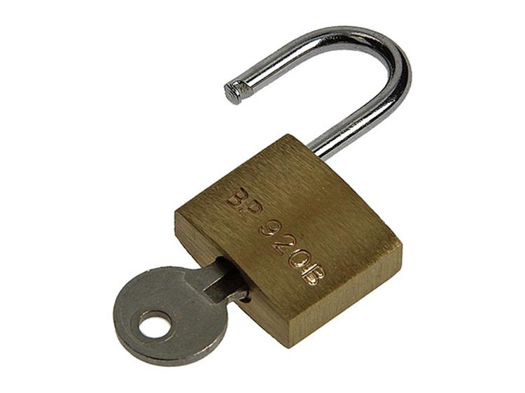 Mack 1014071 - Vorhängeschloss mit Zylinder Messing 20 mm | 10 Stück
