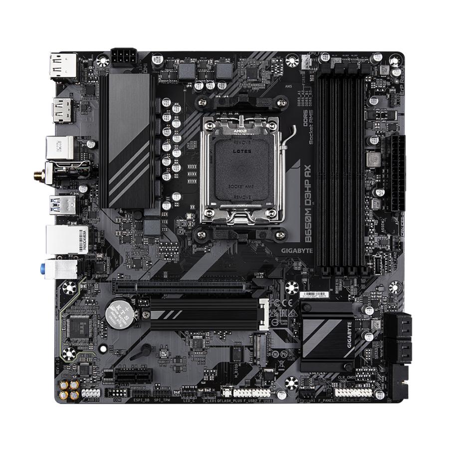 Gigabyte B650m D3HP AX B650M D3HP AX, AMD AM5, B650, DDR5, USB 3,2 Gen 1, 2,5 Gbe, Wi-Fi 6 ..