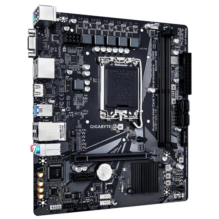 Gigabyte Gigabyte H610m S2H V2 H610M S2H V2, Intel, LGA1700, DDR5 (5600MHz) GBE LAN, M.2, USB3.2 Gen 1 1