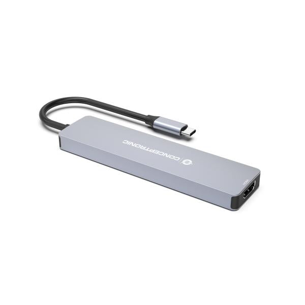 Concepttronic Concepttronic Donn19g 7-in-1 USB 3.2 Gen 1 Docking Station, HDMI, USB-A 3.0 x 3, SD, TF MicroSD, 100W