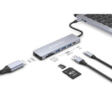 Concepttronic Concepttronic Donn19g 7-in-1 USB 3.2 Gen 1 Docking Station, HDMI, USB-A 3.0 x 3, SD, TF MicroSD, 100W - afbeelding 5