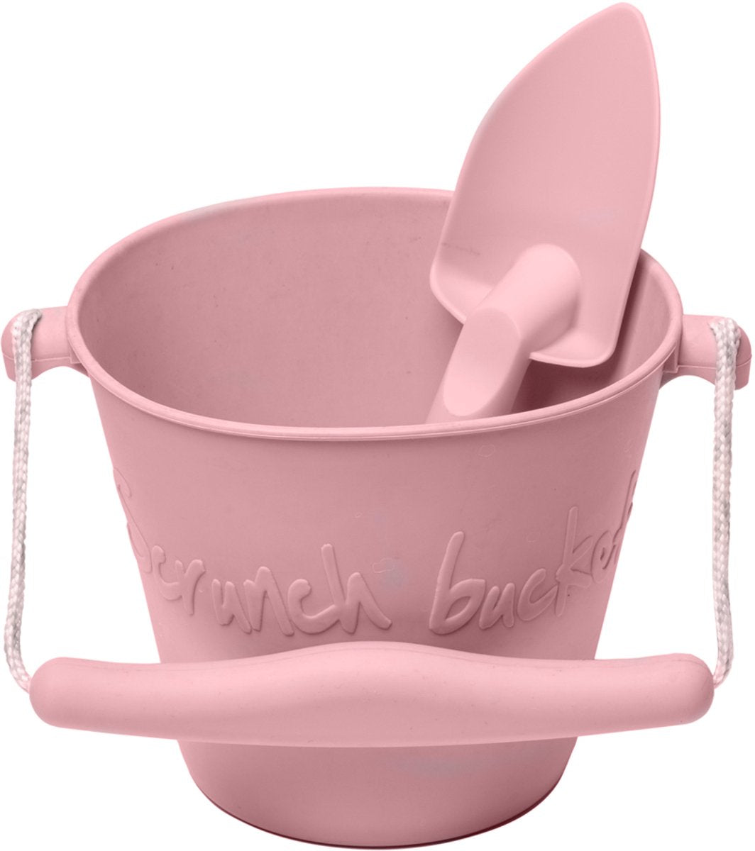 Kneteimer und Spaten – rosa – faltbar – recycelbar
