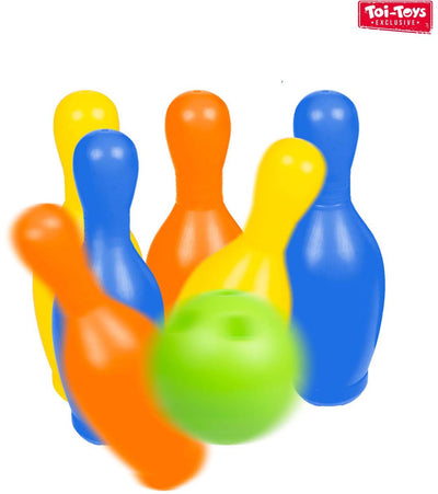 Toi-toys Bowling-Set farbig, 7-teilig.