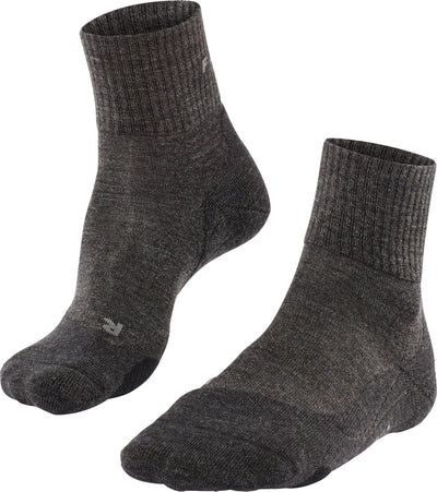 Falke TK2 Wool Short Anti-Blister Wandersocken aus dickem Woll-Funktionsmaterial Herren Grau - Größe 46-48