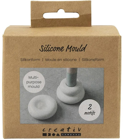 Creativ Company Silikonformen, Kerzenhalter in Donutform, H: 2+3,8 cm, T 6+6,2 cm, matt transparent, 1 Stück 1 Box