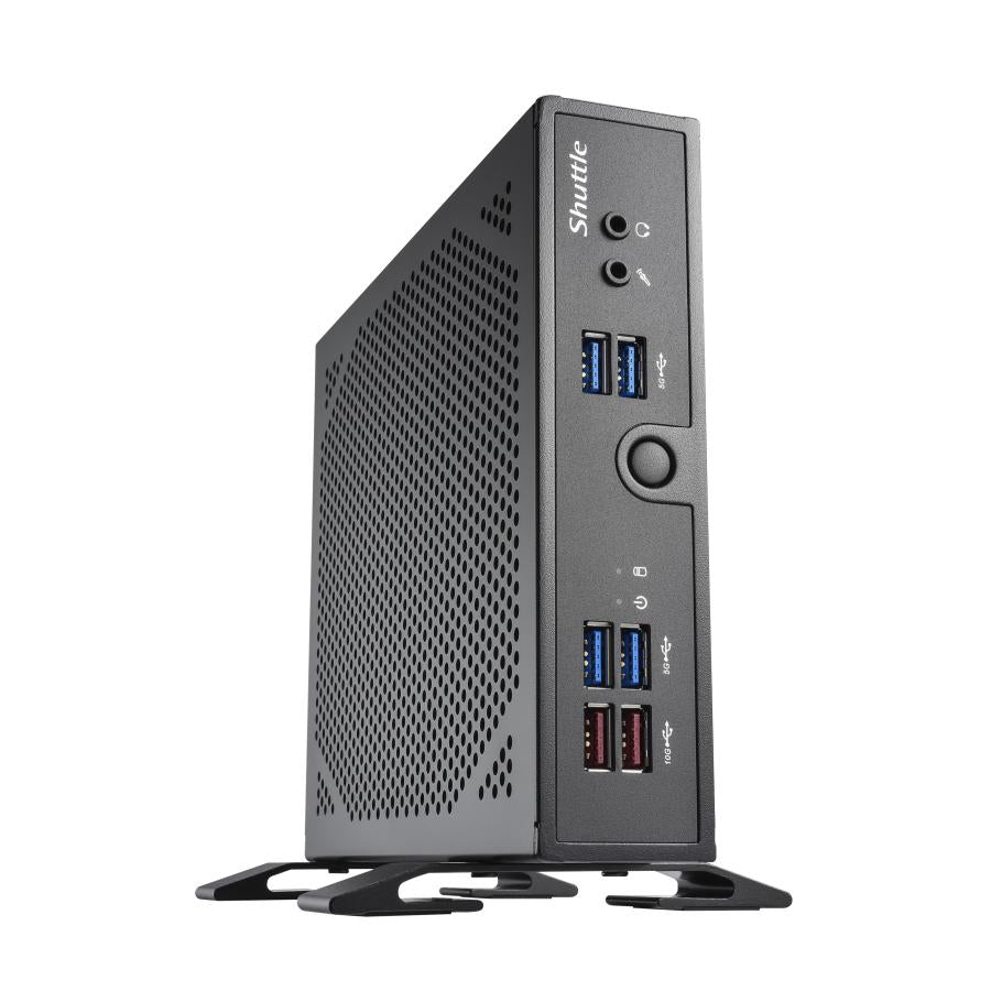 Shuttle Shuttle DS50U XPC Slim Barebone PC, Intel Celeron 7305, DDR5, 2,5 gbit + 1Gbit, fächerlos, 24 7, 90 W