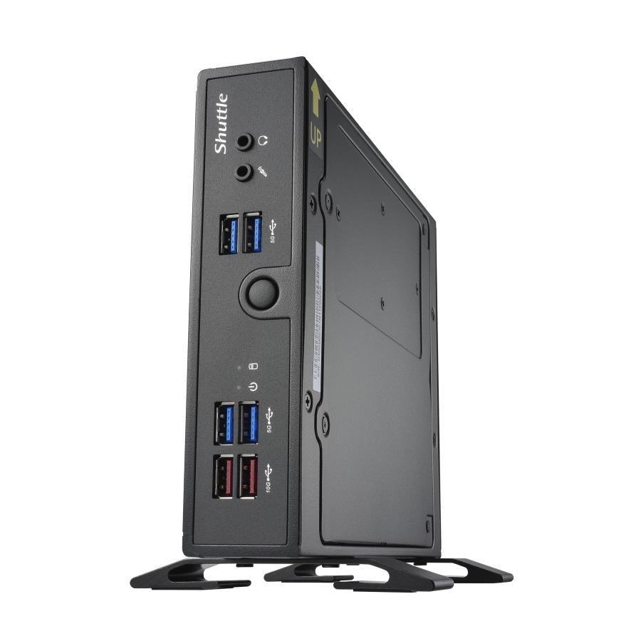 Shuttle Shuttle DS50U XPC Slim Barebone PC, Intel Celeron 7305, DDR5, 2,5 gbit + 1Gbit, fächerlos, 24 7, 90 W