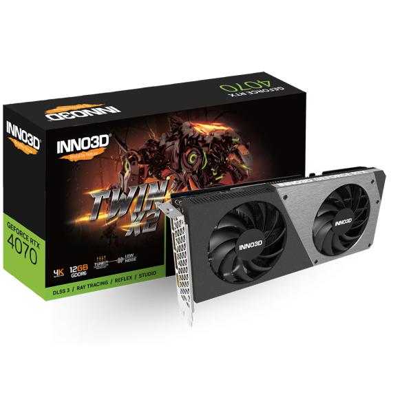Inno3d Inno3d N40702-12d6-179063n Geforce RTX 4070 GDDR6 TWIN X2, 12 GB, GDDR6, 192-BIT, 2475 SP, 20GBPS,